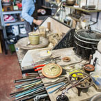 Brett Payne in his workshop 2018